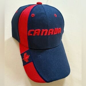 Red and Blue Canada Baseball Cap New with Tags